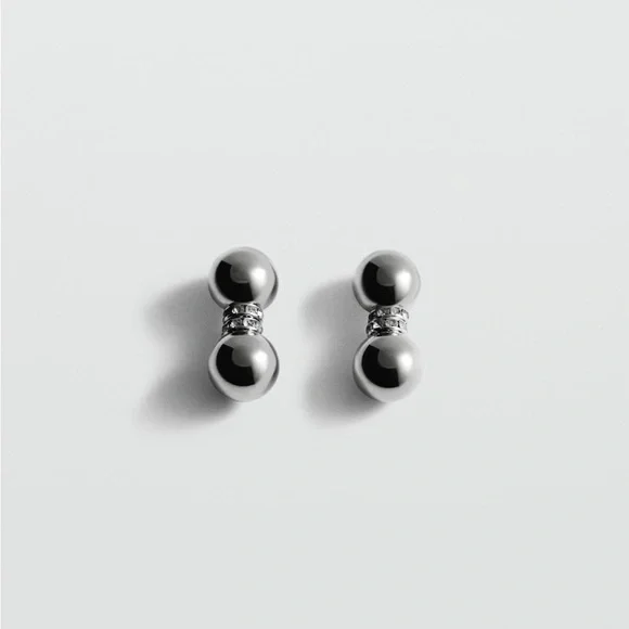 Mango SILVER TONE Earrings - Picture 2 of 5